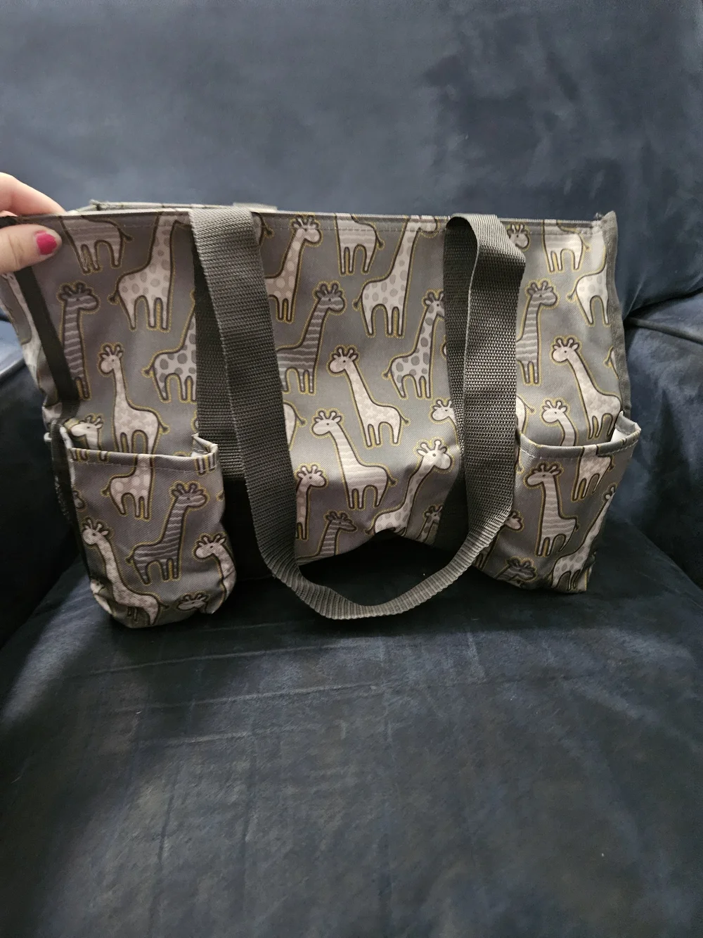 Thirty-One Giraffe-Print Zip-Top Bag